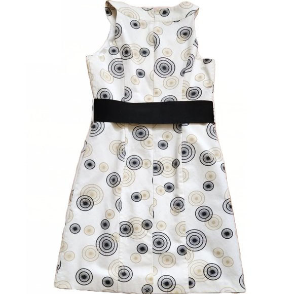 Tweeds black tan and white dress with belt - Picture 6 of 6